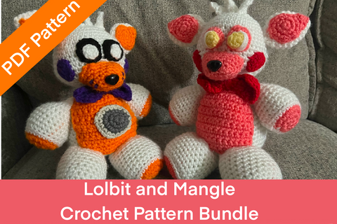 Lolbit and Mangle Crochet Pattern Bundle