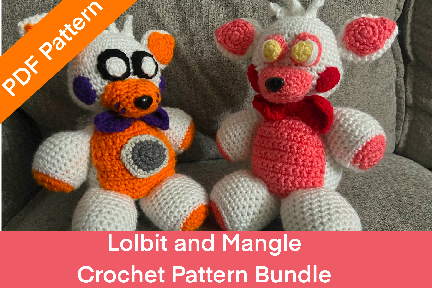 Lolbit and Mangle Crochet Pattern Bundle